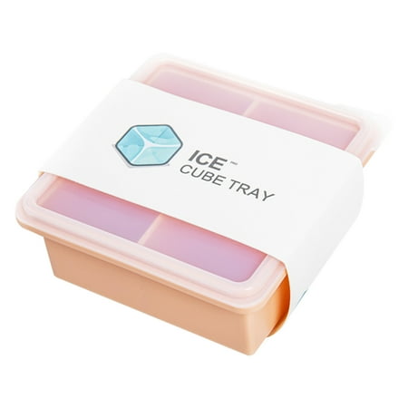

Jikolililili Large Ice Cube Tray with Lid Stackable Big Silicone Square Ice Cube Mold for Whiskey Cocktails Bourbon Soups Frozen Treats BPA Free