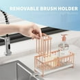 thumbnail image 4 of Black Sponge Holder for Kitchen Sink, Sink Caddy Organizer with High Brush Holder, Kitchen Countertop Organizers and Storage Essentials, Rustproof 304 Stainless Steel, Soap Dispenser Organize, 4 of 7