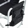 thumbnail image 7 of Oversized Folding Lounge Chair, Outdoor Lightweight Directors Chair, Aluminum Camping Chair with Side Table and Storage Pouch for Beach, Trip, Picnics, Fishing, Heavy Duty Support 400 LBS, Black, 7 of 7
