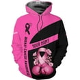 thumbnail image 5 of Personalized Breast Cancer Shirt for Women Men, Custom Faith Hope Cure Breast Cancer T-Shirt, Fight Breast Cancer Shirt Gift (Sweatshirt, 3XL), 5 of 8