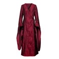 thumbnail image 3 of Costume Cosplay Femme Rouge Melisandre Robe Maxi Médiévale Renaissance Gothique Irlandaise Rétro (TTG), 3 of 4