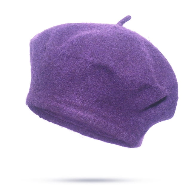 Boinas de pintor de color liso para mujer y para invierno, gorro cálido para mujer