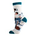 thumbnail image 3 of Womens Novelty Funny Norman Rockwell Crew Socks, Run away, Colorful Dress Cotton Socks, 3 of 4