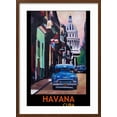 thumbnail image 2 of Art.com Poster Havana Cuba Street Scene Oldtimer Vintage Art Print by Markus Bleichner, Brown Frame Wall Art, 21" x 29", 2 of 5