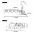 thumbnail image 3 of Travel Folding Clothes Drying Rack Multi-Functional Hanging Hangers with 5 Hanging Holes Portable Travel Hotel Coat Hanger for Travel, Hotel Apartment, Business Trips, and Home Use (3 Pack Grey）, 3 of 8