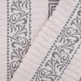 thumbnail image 4 of BNM Cotton Greek Scroll 6 Piece Towel Set, Ivory/Chrome, 4 of 7