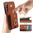 thumbnail image 3 of Dteck Card Slots Wallet Case for Samsung Galaxy S23 FE,Shockproof Premium PU Leather Kickstand Protective Cover with Ring Holder Back Case,Brown, 3 of 8