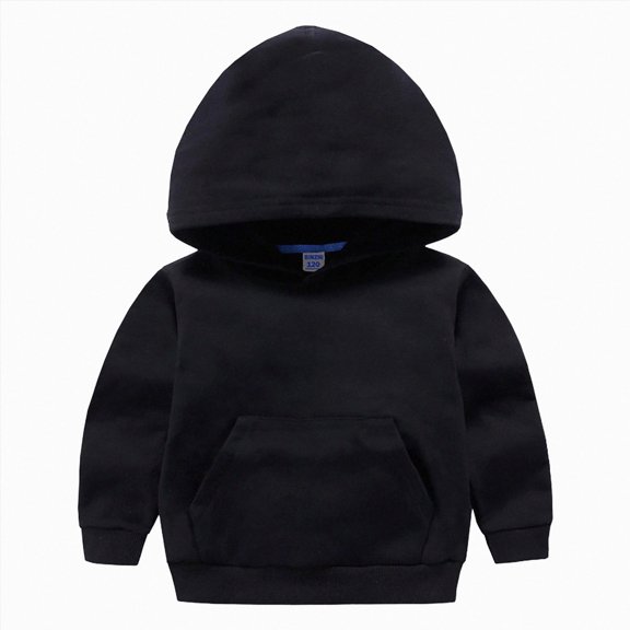7-8 Years Toddler Boys Solid Color Pullover Hoodie,Basic Cotton Sweatshirt with Kangaroo Pocket,Casual Kids Wear