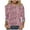 Pink, variant on Tops for Women Plus Size 3/4 Sleeve Printed V-neck Three Quarter Sleeve T-shirt Plus Loose Top 1-Khaki