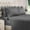 Gray, variant on Naiade Queen Size Sheet Set,Soft Microfiber 4 Piece Hotel Luxury Bed Sheets with Deep Pockets, Embroidered Pillow Case,Side Storage Pocket Fitted Sheet, Flat Sheet (Ivory)