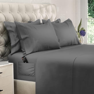 Deluxe Hotel Collection King Size 4 Piece Dobby Stripe Bed Sheets
