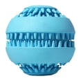 thumbnail image 1 of Pelota de juguete IQ para perros y gatos, juguete dispensador de comida para cachorros, juguete masticable de goma, comedero para mascotas para hacer ejercicio y jugar. azul grande, 1 of 9