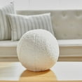thumbnail image 1 of 14 Inch Ivory Boucle Ball Shape With Polyester Insert Pillow, 1 of 1