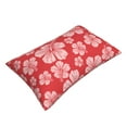 thumbnail image 3 of Daiia Red Hibiscus Flower Bedding Waterproof Pillow Protector Zippered Queen – Bed Bug Proof Pillow Encasement-14"x20", 3 of 9