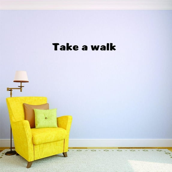Custom Decals Take A Walk Wall Art Size: 8 X 30 Inches Color: Black