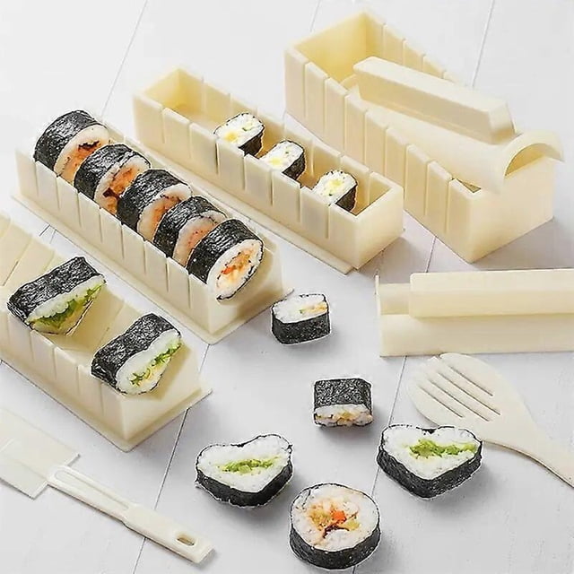 3pcs/set Sushi Maker Equipment Kit Japanese Rice Ball Cake Roll Mold Multifunctional Mould Making Tools
