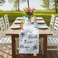 thumbnail image 4 of Table Runners 72 Inches Long Dress Scarves, Texas Star Country Farmhouse Kitchen/Dining Table Runner, Coffee Tablerunners, Blue Farmhouse Branches 14x72 Inch, 4 of 9