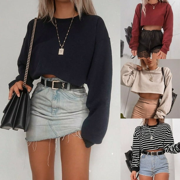 Crop top hoodie shopee sales