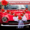 thumbnail image 4 of Decoración de coche para boda, decoración de coche, decoración de organza, decoración de rosas para pareja de novios, guirnalda de boda, decoración de coche para boda, romántico día de San Valentín, 4 of 5