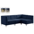 thumbnail image 2 of Meridian Furniture Alina Navy Velvet Modular Sectional, 2 of 18