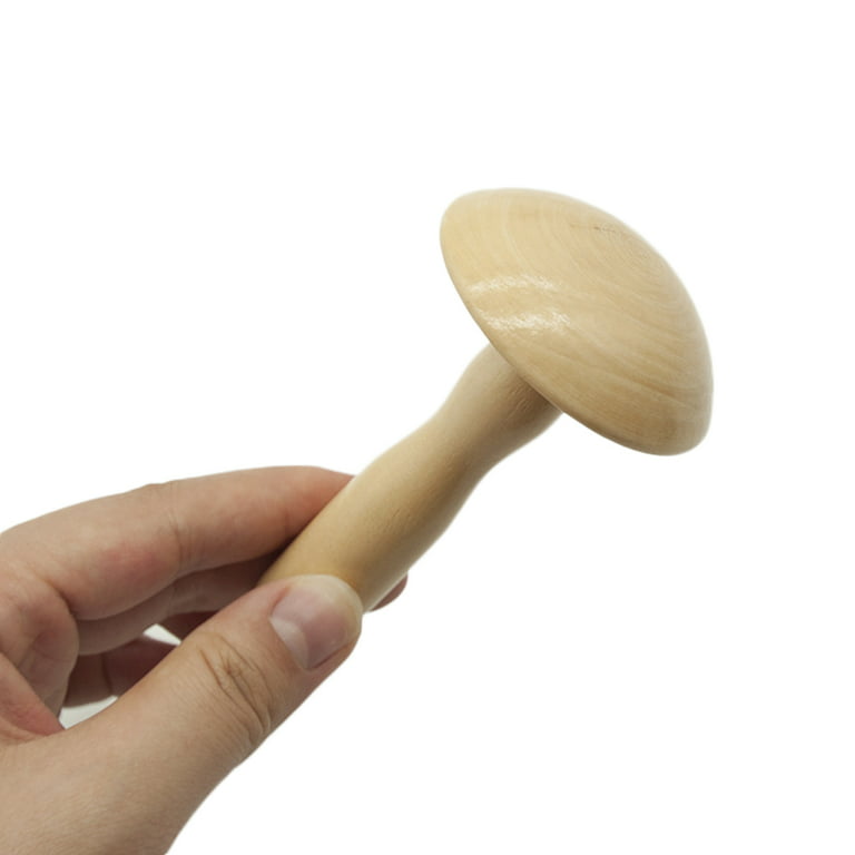 Darning mushroom smooth wooden tool for hand sewing sock repair Hemline  H231.W