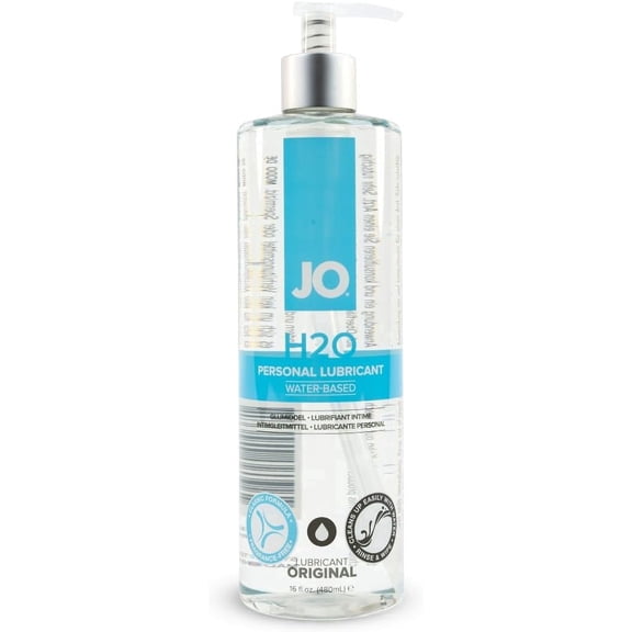 JO H2O Personal Lubricant, Water-Based Lube with Glycerin for Silky Smooth Glide, 16 fl oz