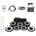 thumbnail image 5 of Kit de batería digital enrollable portátil de tamaño compacto 7 parches de silicona con alimentación USB Abanopi G3002/Negro, 5 of 5