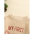thumbnail image 6 of Rdhnmea Newborn Baby Girl Boy Christmas Knit Sweater My First Christmas Embroidery Long Sleeve Round Neck Fall Winter Knitted Sweatshirt Xmas Outfit, 6 of 9