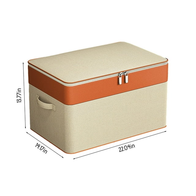 Organisateur de Vêtements pour Garde-Robe à Double Couche avec Fermeture Éclair Sac de Rangement pour Vêtements Boîte de Rangement pour Garde-Robe Sac de Rangement Portable Boîte de Rangement pour Couette d'Hiver Sac de Rangement Organisateur