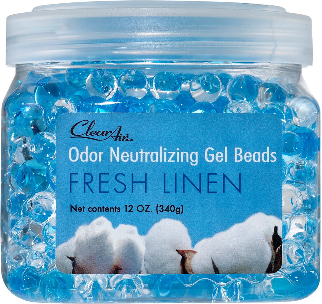 Clear Air Odor Eliminator Gel Beads Air Freshener Fresh Linen Scent