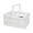 white, variant on Foldable Storage Basket with Handles, Collapsible Crate Organizer for Home, Office, Car, Pink