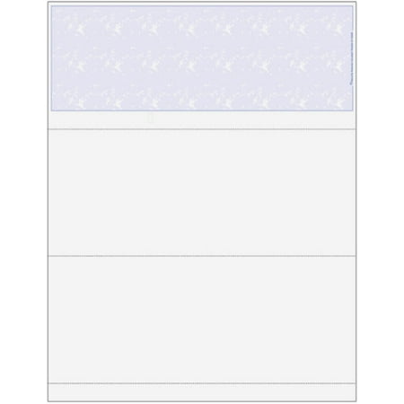 Blank Check Stock - Essential Security Blank Top Laser Check, Blue Marble Color