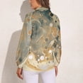thumbnail image 2 of Marble Texture Long Sleeve Blouse Woman Streetwear Casual Shirts Summer Oversize Woman Streetwear Clothing Birthday Present, 2 of 7