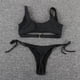 thumbnail image 3 of WILLBEST Traje de Baño Natacion Mujer Traje de Baño de Moda para Mujer Traje de Baño Dividido Color Sólido Cuidado Traje de Baño con Cinta, 3 of 7