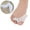 Big toe while, variant on Gel Pinky Toe Separator, Topboutique Three-Holes Gel Toe Separators for Curled Pinky Toes, Overlapping Toe, Blisters, Pain Relief from Friction（Skin color）