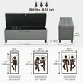 thumbnail image 3 of HOMCOM Banc Ottoman de Rangement, Coffre de Rangement en Lin de 47 Pouces, Gris Foncé, 3 of 10