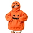 thumbnail image 3 of Tbopshirt Girls Hoodies Long Sleeve Halloween Pumpkin Hoodie Size 5-16 Year Oversized Pullover Sweatshirt Fall Winter Warm Tops, 3 of 7