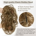 thumbnail image 5 of Large Messy Bun Hair Piece 100% Human Hair Layered Wavy Curly Hair Buns Hair Piece for Women Thick Updo Hairpiece for Daily Wear Real Ponytail Extension, 5 of 9