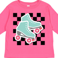 thumbnail image 4 of Inktastic Retro Skating Roller Skates Checkered Girls Long Sleeve Toddler T-Shirt, 4 of 5