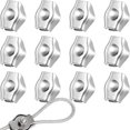 thumbnail image 1 of 12pcs M2 Cable Tie Simplex Cable Tie, 2mm Clamp, 304 Stainless Steel Cable Tie Clips, Wire Rope Hanging Sun Sails Patio Fixed, 1 of 5