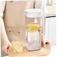 thumbnail image 6 of ABPETE 2 Quart Pitcher with Lid 2L Plastic Clear Water Pitcher for Fridge with Handle & Switch Lock Leakproof Water Container for Fridge, Juice, Iced Tea, Coffee, 6 of 9