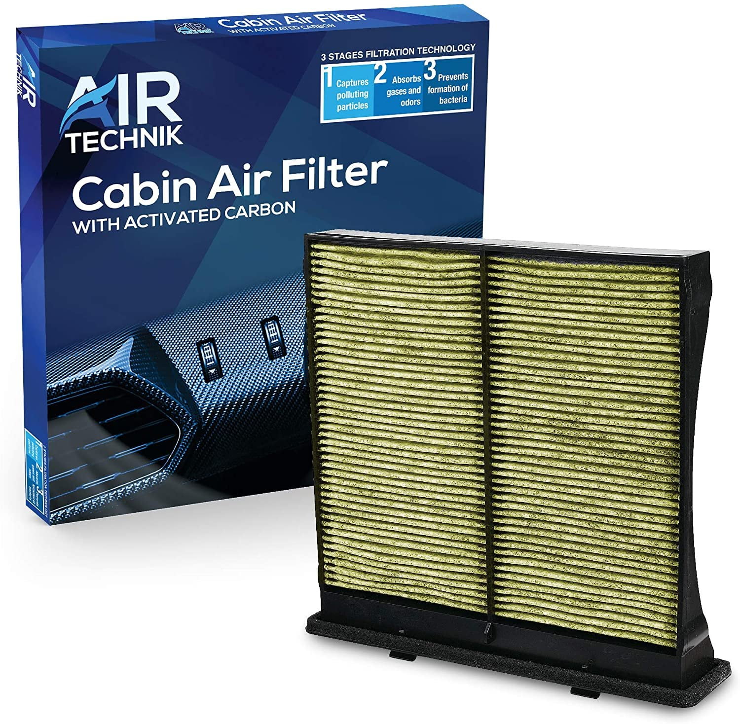 AirTechnik CF12283 Cabin Air Filter w/Activated Carbon Fits Chrysler Pacifica 2017-2021 Voyager 2020-2021 