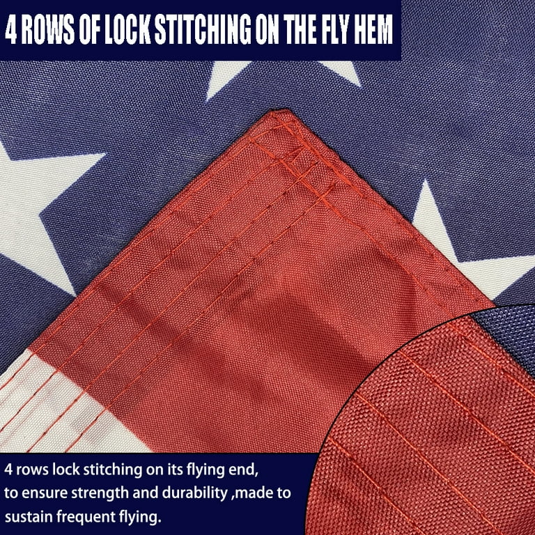 Bandiera Americana USA 90x150 Cm – MoonyLI – Nylon Resistente Per Interni Ed Esterni Con Anelli In Ottone - 4