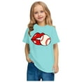 thumbnail image 4 of HADST Kids' Print Cotton T-Shirts, Short Sleeve Crew Neck Casual Tops with Graphic, Trendy Sports Tees for Boys & Girls, 4 of 5