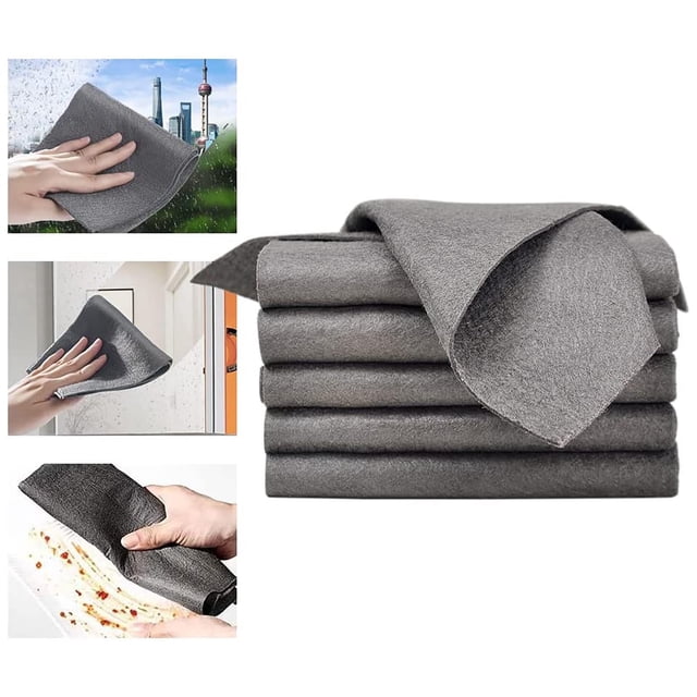Pedty 5 PC Kitchen Cloth Dish Towels Cleaning Cloth Microfiber Cleaning Cloth Reusable Microfiber Glass Cleaning Cloth Multipurpose Microfiber Towels for Kitchen Glass Car Window Cleaning