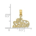 thumbnail image 2 of 14k Yellow Gold Polished Number 1 Sister Pendant Necklace 16.6x15.6mm Pendant for Women - .6 Grams, 2 of 2