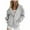 Grey, variant on Clothing 2025 Women's Fashion Hoodies & Sweatshirts Women'S Street Long Sleeve Hooded Zipper Solid Color Casual Sweatshirt