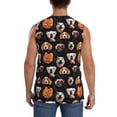 thumbnail image 4 of Lsque Different Breeds Of Dogs Print Men's Cotton Blend Sleeveless Muscle Shirts (S-3XL)- Moisture Wicking, Odor Protection, UPF 30+,Large, 4 of 8