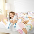 thumbnail image 4 of Castle Fairy 3-Piece Queen Size Comforter Set - Capybara Rainbow Animal Print, 4 of 8