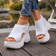 thumbnail image 5 of Elvqul Walking Sandals for Women Ankle Strap Platform Wedge Sandals Open Toe Summer Outdoor Holiday Beach Dressy Casual Womens Shoes, 5 of 9